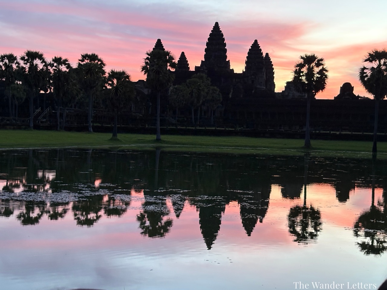Angkor Wat sunrise silhouette Cambodia